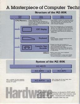 MZ-80K brochure page 3