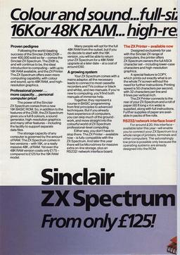 ZX Spectrum brochure page 2