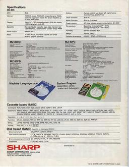 MZ-80K brochure page 6