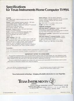 TI99/4 Brochure page 12