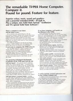 TI99/4 Brochure page 2